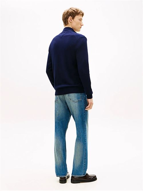 pima org ctn cashmere zip thru TOMMY HILFIGER | MW0MW28050DW5